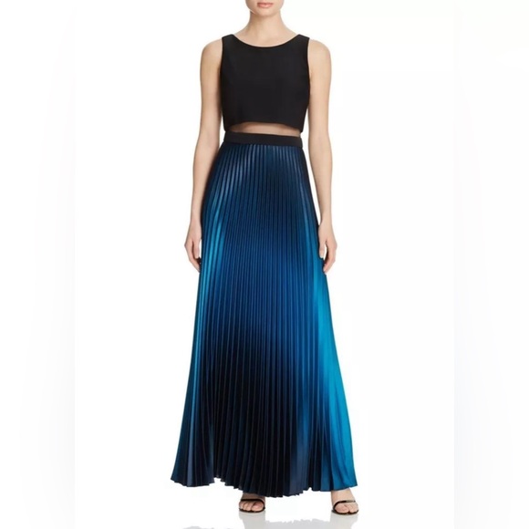 Betsy & Adam Dresses & Skirts - NWOT Betsy & Adam Black Blue Green Ombré Wedding Prom Evening Dress Gown Size 6